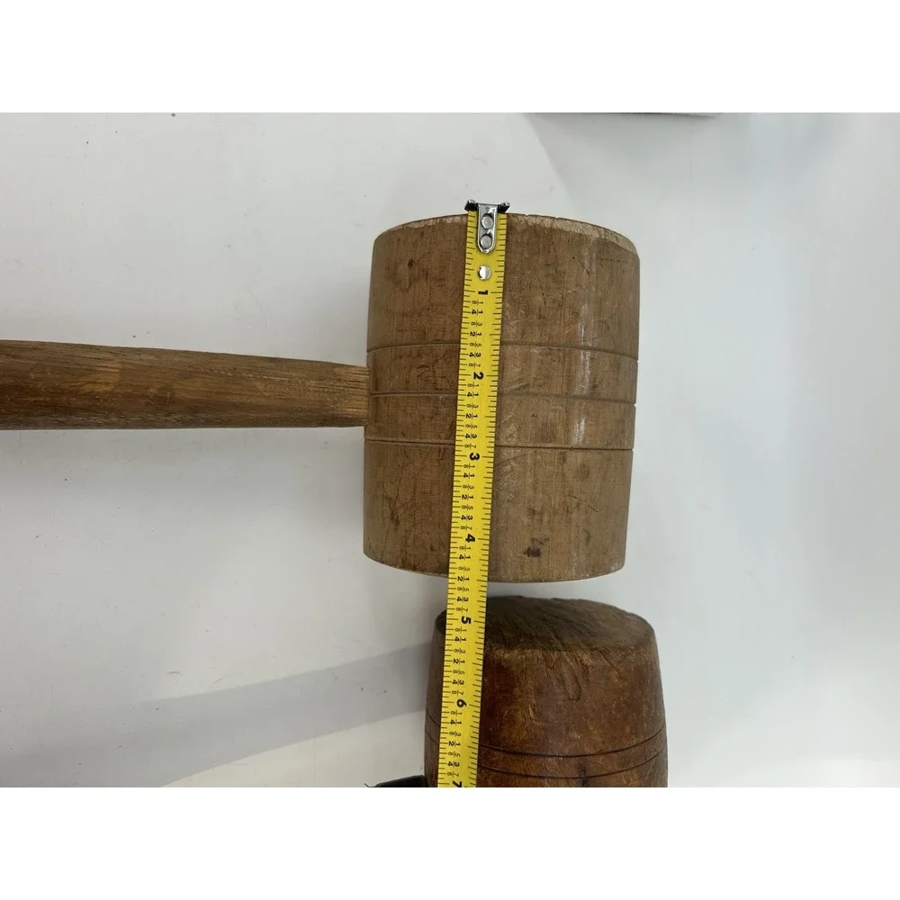 Antique Barrel Head Wooden Mallet 11
